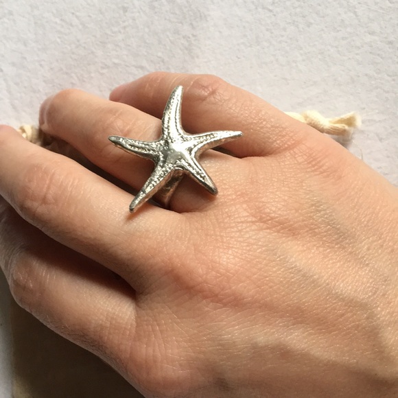 Sterling silver starfish ring - Picture 1 of 6